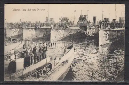 [Echtfotokarte schwarz/weiß] Turbinen-Torpedoboots-Division. 