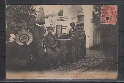 Französisch-Indochina 1906 Nr EF 28 Ansichtskarte Frz.Indochina EF 28