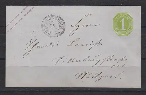 Altd. Württemberg 1864 Nr GSU 16 o Rundstempel (Datum und/oder Ort klar) Württember U 16 o