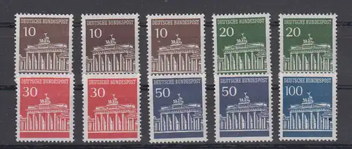 Bundesrep. Deutschland Rollenservicemarken 1966 Nr 506/10vR ** Postfrisch / ** Bund 506/10vR **