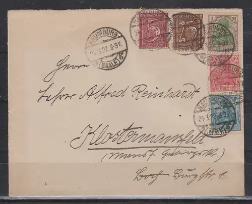 Deutsches Reich 1922 Nr Zusammendruck S 21 Zentraler Rund / Vollstempel Dt.Reich S 21