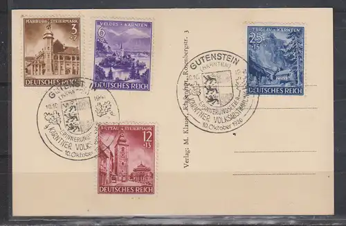 Deutsches Reich 1941 Nr 806/09 Ansichtskarte Dt.Reich 806/09 AK