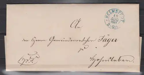 Altd. Braunschweig 1861 Brief Braunschweig Helmstedt