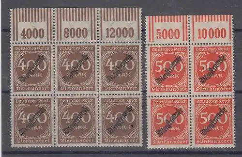 Deutsches Reich Dienstmarken 1923 Nr D 80+81 ** Walzendruck Postfrisch / ** Dt.Reich D80/81**