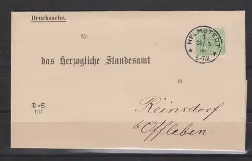 Deutsches Reich 1888 Nr EF 39 Brief EF 39