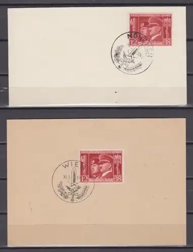 Deutsches Reich 1941 Nr 763 auf 2 FDC Ersttagssonderstempel FDC 763