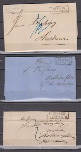 Altdeutschl. Preussen 1859 - 1862 Nr Vorphila Brief Preussen Minden