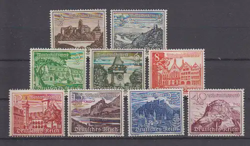 Deutsches Reich 1939 Nr 730/38 ** Postfrisch / ** Dt.Reich 730/38 **