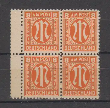 All. Bes. Bizone 1945 Nr 5z ** 2x Steg Postfrisch / ** Bizone 5z ST