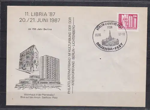 DDR 1987 Nr 2485w Brief DDR 2485w