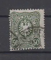 Deutsches Reich 1880 Nr 44 o Plattenfehler III Eckstempel/Wellenstempel Dt.Reich 44-III o