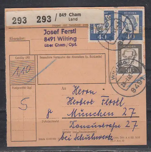 Bundesrep. Deutschland 1965 Nr 355y Paar Brief Bund 355y Paar