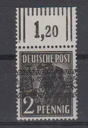 All. Bes. Bizone 1948 Nr 36Ia ** OR Walze Postfrisch / ** Bizone 36Ia W **