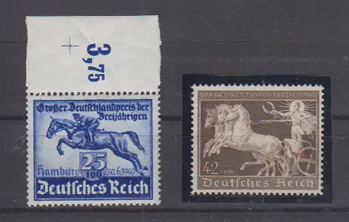 Deutsches Reich 1940 Nr 746 ** und 747 ** Postfrisch / ** Dt,Reich 746,747