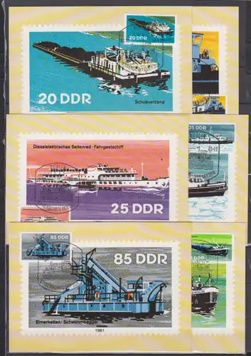 DDR 1981 Nr 2651/56 Maxikarten Ersttagssonderstempel DDR 2651/56