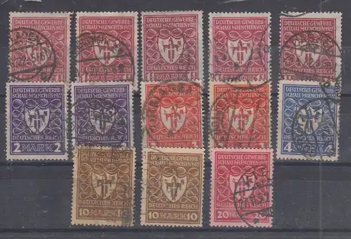 Deutsches Reich 1922 Nr 199/204 o Gestempelt (Posten) Dt.Reich 199/204 o