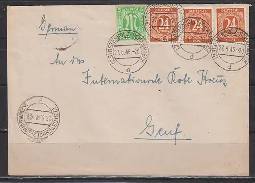 All. Bes. Gem.-Ausg. 1946 Nr MiF 925d gpr Brief Kontrollrat 925d