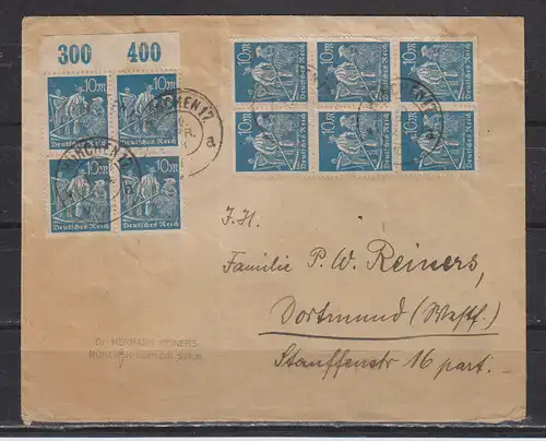 Deutsches Reich 1923 Nr 239 MeF Brief Dt.Reich 239 MeF