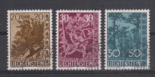 Liechtenstein 1960 Nr 399/401 o Rundstempel (Datum und/oder Ort klar) Liechtenstein 399/01 o