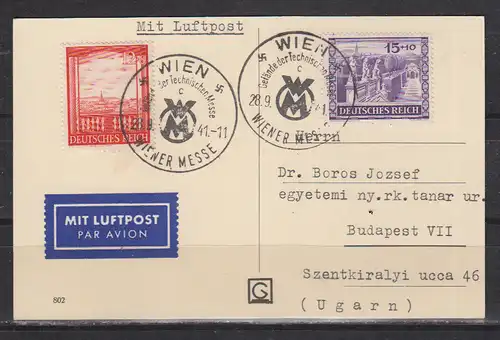 Deutsches Reich 1941 Nr 804/05 Karte Brief Dt.Reich 804/05