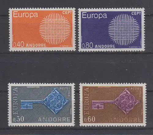 Andorra (franz.) 1968 Nr 208/09** Postfrisch / ** Andorra frz. 208/09 **