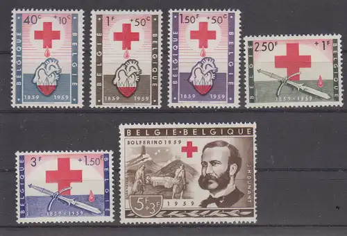 Belgien 1959 Nr 1149/54** Postfrisch / ** Belgien 1149/54**