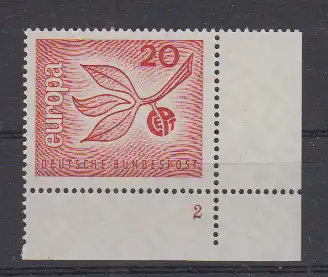 Bundesrep. Deutschland 1965 Nr 483 ** Formnummerecke Postfrisch / ** Bund 482-2Y**