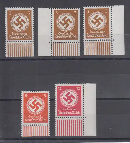 Deutsches Reich 1942 Nr D 166 bis 172 ** Postfrisch / ** Dt.Reich Dienst 166 - 172