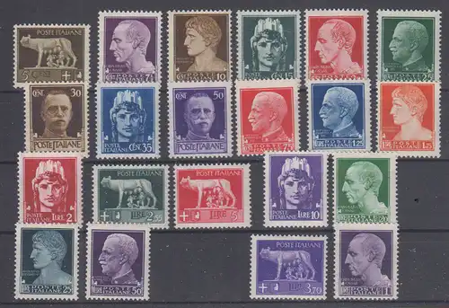 Italien 1929 Nr 299/317 + 359 633 ** Postfrisch / ** Italien 299/317**