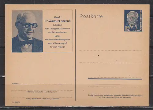 DDR 1952 Nr P 52/01** Postfrisch / ** DDR P 52/01**