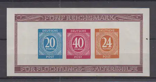 All. Bes. Gem.-Ausg. 1946 Nr Block 12B** Postfrisch / ** Kontrollrat Bl. 12b**