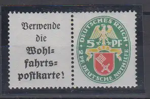 Deutsches Reich 1929 Nr Zusammendruck W 35** Postfrisch / ** Dt.Reich W 35**