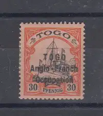 Dt. Kol. Togo 1914 Nr Britische Besetzung 6II * Falz / Gummimängel / * Togo Brit.Besetzung 6II*