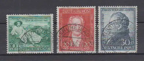 All. Bes. Bizone 1949 Nr 108/10 o Zentraler Rund / Vollstempel Bizone 108/10 o