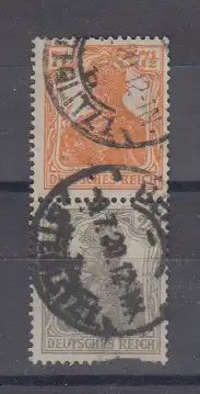 Deutsches Reich 1916 Nr Zusammendruck S 13a o Rundstempel (Datum und/oder Ort klar) Dt.Reich S 13a o