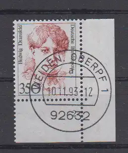 Bundesrep. Deutschland 1993 Nr 1393 Formnummer o Zentraler Rund / Vollstempel Bund 1393 o