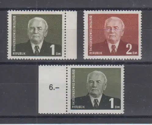 DDR 1953 Nr 342/43 + 342bb ** Postfrisch / ** DDR 342/43**