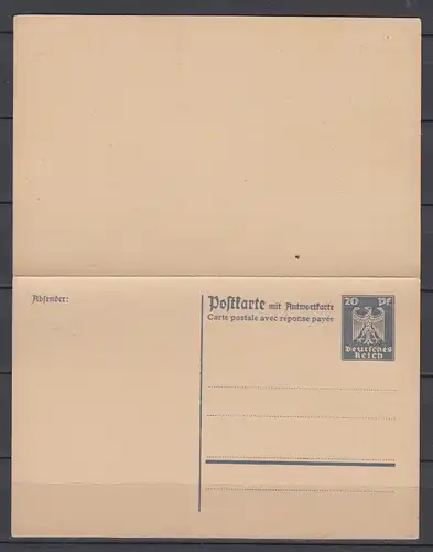 Deutsches Reich 1924 Nr Ganzsache P 159** Postfrisch / ** Dt.Reich P 159**