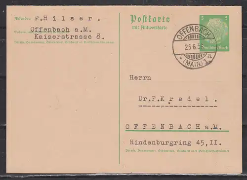 Deutsches Reich 1936 Nr GZS P 228I o Gebraucht P 228I o