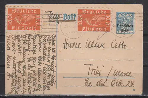 Deutsches Reich 1920 Nr Ganzsache P 128 ZuF 2x111 o Brief Dt.Reich P 128 o