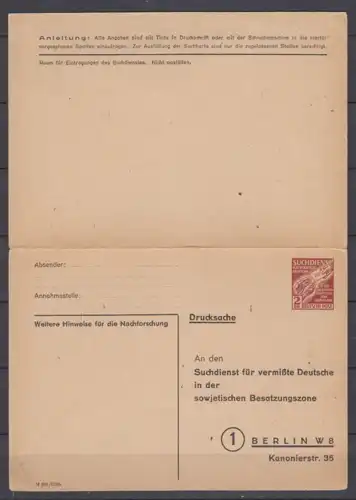 All. Bes. Sowj. Zone 1946 Nr GZS SDP 1BI ** Postfrisch / ** SBZ SDP1BI **