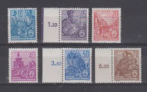 DDR 1955 Nr 453/58 ** Postfrisch / ** DDR 453/58**