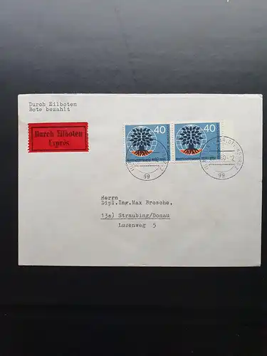 Bundesrep. Deutschland 1960 Nr Mehrfachfrankatur 327 Brief Bund MeF 327