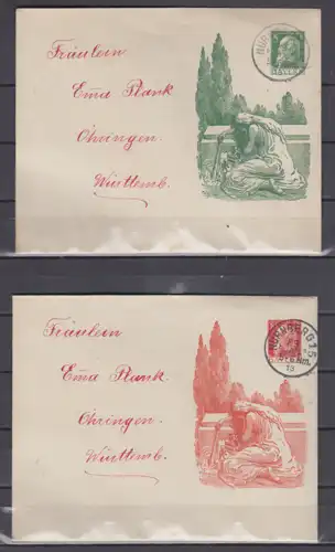 Altdeutschland Bayern 1913 Nr Privatumschläge PU 21/22 o Brief Bayern PU 21/22 o