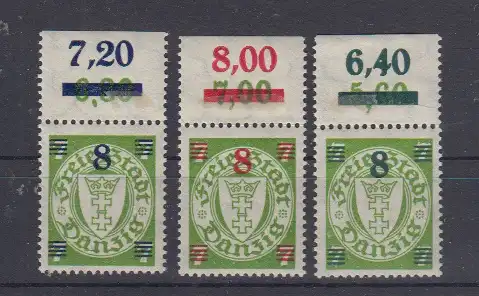 Deutsches Reich 1934 Nr 241 A241 B241 ** Postfrisch / ** Danzig 241