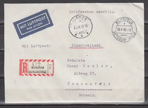 Bundesrep. Deutschland 1960 Nr Block 2 Einzelfrankatur Brief Bund EF Bl. 2
