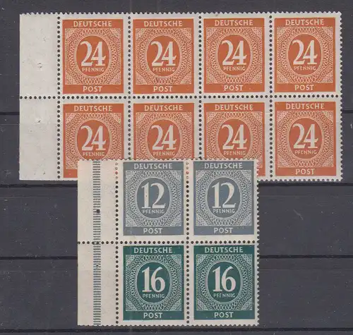 All. Bes. Gem.-Ausg. 1947 Nr H-Blatt 124 2xS294** Postfrisch / ** Kontrolllrat H-Bl. 124 **