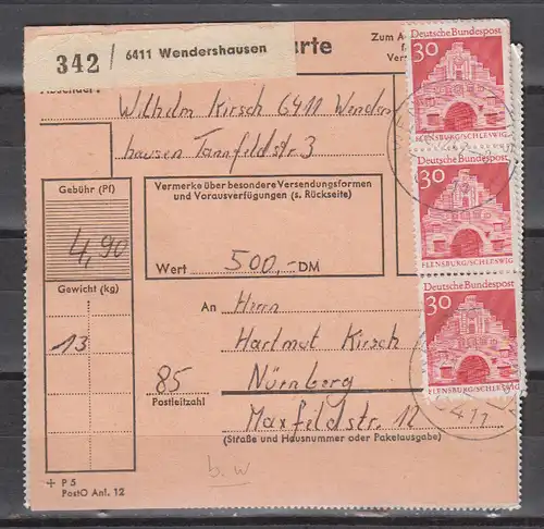 Bundesrep. Deutschland 1967 Nr MiF H-Blatt 17 Brief Bund H-Bl. 17