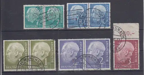 Bundesrep. Deutschland 1954 Nr 181-196 o Gestempelt (Posten) Bund 187 Paar o