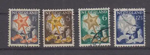 Niederlande 1933 Nr 268/71A o Eckstempel/Wellenstempel NL 268/71A o